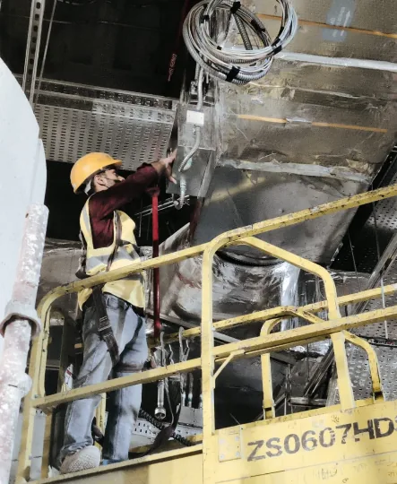 MEP technician performing on-site work